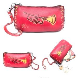 IXYVIA Leather Handmade Horn Money Coin Purse